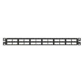 PANEL 1U FOR 48 RJ45-UTP BLACK