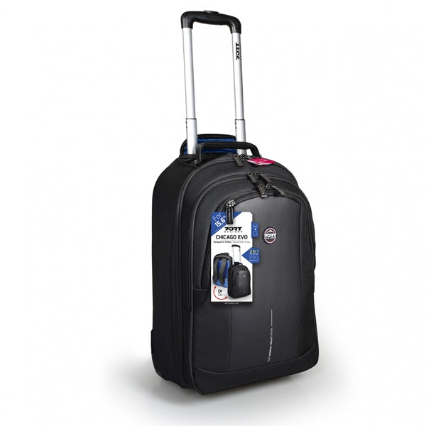 PORT MOCHILA E TROLLEY CHICAGO EVO 15.6 BLACK