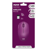 PORT MOUSE WIRELESS COLLECTION 1600DPI PURPLE