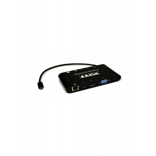 PORT DOCKING STATION USB-C 4K VGA HDMI MINI DP RJ45 3 USB3 PD 60W