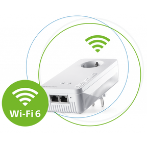 devolo Magic 2 WiFi 6, Companion, PLC up to 2400Mbps, Mesh, Wi-Fi 6 up to 1800Mbps, 2x Gigabit LAN