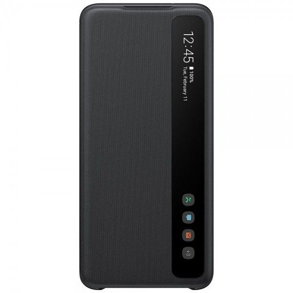 CARCASA SAMSUNG S20 CLEAR VIEW FUNDA NEGRA