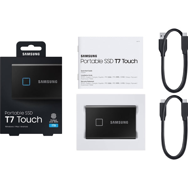 SAMSUNG SSD 1TB T7 TOUCH HUELLA USB 3.2 EXTERNO