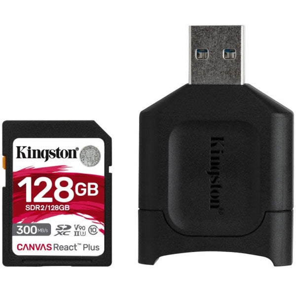 KINGSTON SDCARD 256GB CANVAS REACT PLUS SDXC UHS-II 300R/260W U3 V90