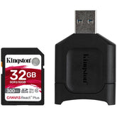 KINGSTON SDCARD 32GB CANVAS REACT PLUS SDHC UHS-II 300R/260W U3 V90