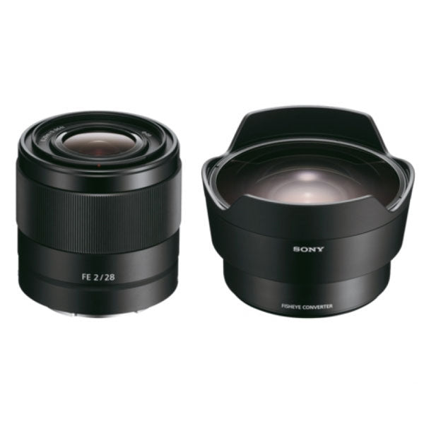 SONY CONJUNTO LENTES FE 28MM F2 CONVERSOR - OLHO DE PEIXE