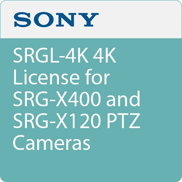 Sony SRGL-4K - Upgrade License - HDMI output and IP streaming 4K - for Sony SRG-X120, SRG-X400