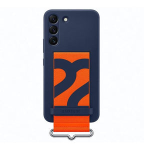 SILIC COVER W/STRAP S22PLUS NAVY
