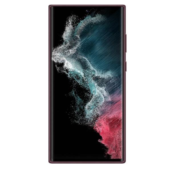 FUNDA DE CUERO S22 ULTRA BURDEOS