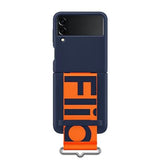 SILIC COVER W/STRAP Z FLIP3 NAVY