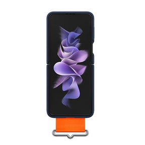 SILIC COVER W/STRAP Z FLIP3 NAVY