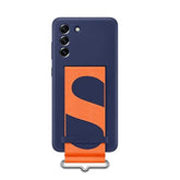 SILIC COVER W/STRAP S21 FE NAVY
