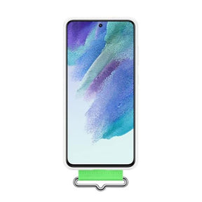SILIC COVER W/STRAP S21 FE WHITE