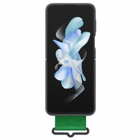 SAMSUNG CAPA Z FLIP4 SILICONE PRETA C/ FITA