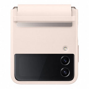 FLAP LEATHER COVR Z FLIP 4 PEACH