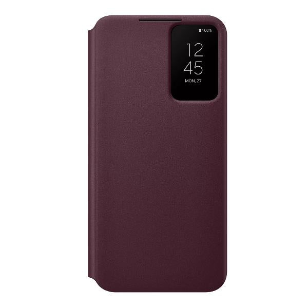 FUNDA CLEAR VIEW S22 BURDEOS