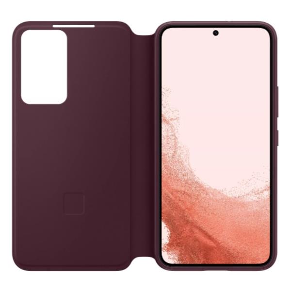 FUNDA CLEAR VIEW S22 BURDEOS