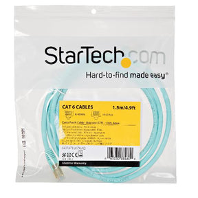 CABLE 1 5M RED RJ45 CAT6A AQUA