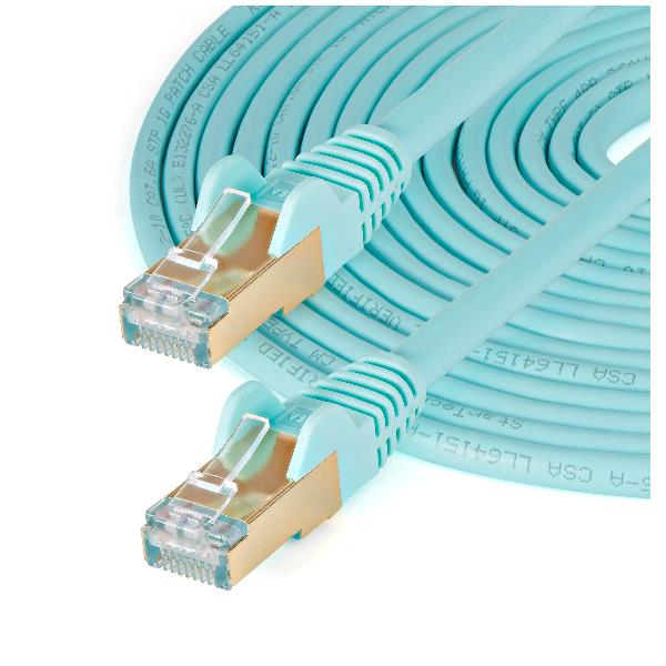 CABLE 1 5M RED RJ45 CAT6A AQUA