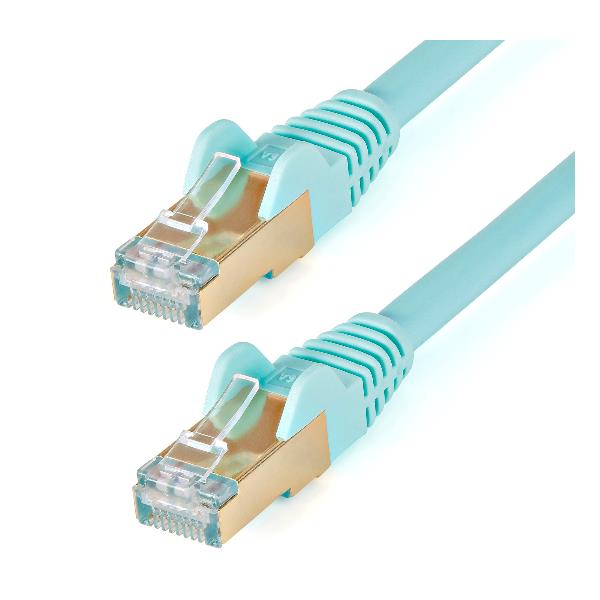 CABLE 1 5M RED RJ45 CAT6A AQUA