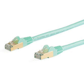 CABLE 10M RED CAT6A AQUA STP