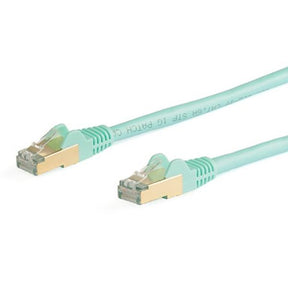 CABLE 10M RED CAT6A AQUA STP