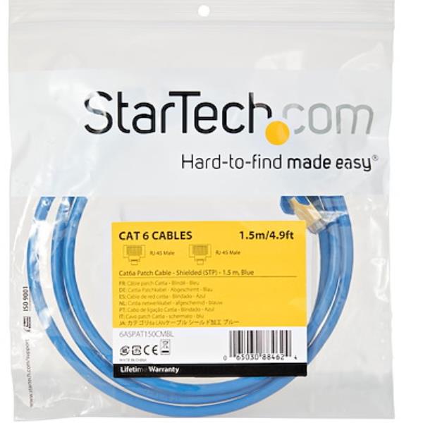 CABLE 1 5M RED RJ45 CAT6A AZUL