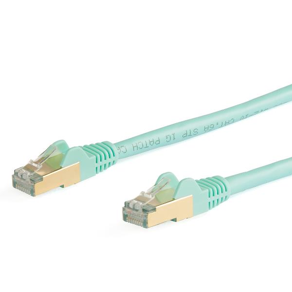 CABLE 7M DE RED CAT6A AQUA STP