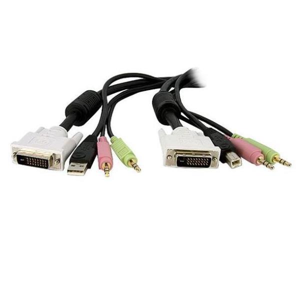 INTERRUPTOR KVM DVI CABLE USB 3M