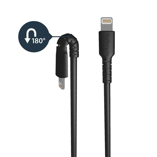 CABLE 2M LIGHTNING MFI BLACK