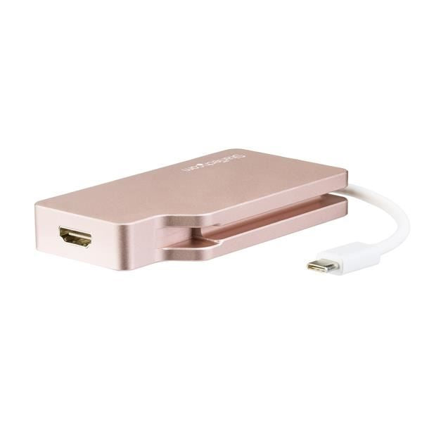 ADAPTER USB-C TO HDMI DVI VGA PINK