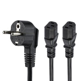 CABLE 2M SCHUKO CEE7 TO 2XC13