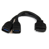 15CM ADAPTADOR 2 PUERTOS USB 3.0 A