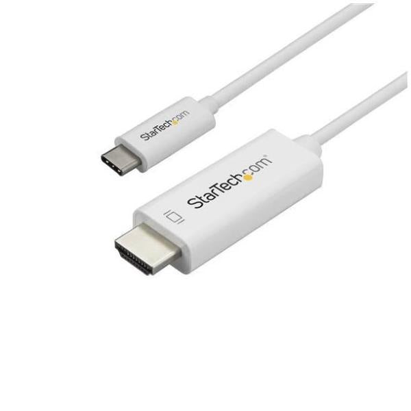 CABLE 2M USB-C HDMI 4K WHITE
