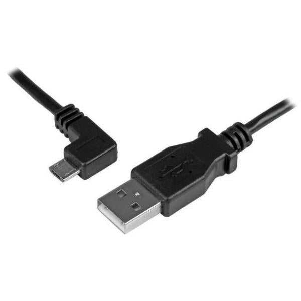CABLE 0.5M MICRO USB ACODADO