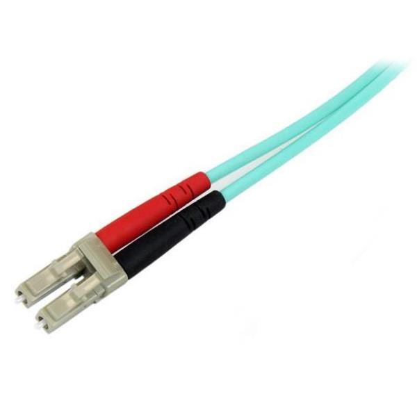 CABLE FIBRA LC DUPLEX 10M AQUA