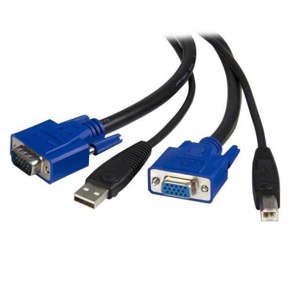 CABLE KVM USB UNIVERSAL 2 EN 1 DE 10 PIES