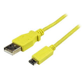 CABLE MICROB USB A 1M YELLOW