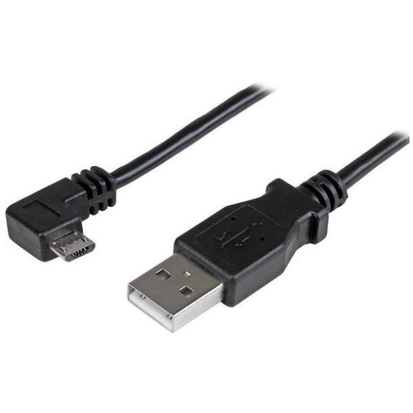 CABLE 0.5M MICRO USB ACODADO