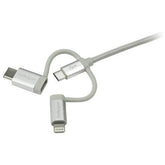 CABLE 1M USB A LIGHTNING USBC MICRO
