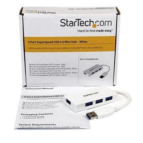 HUB USB 3.0 4 PUERTOS BLANCO
