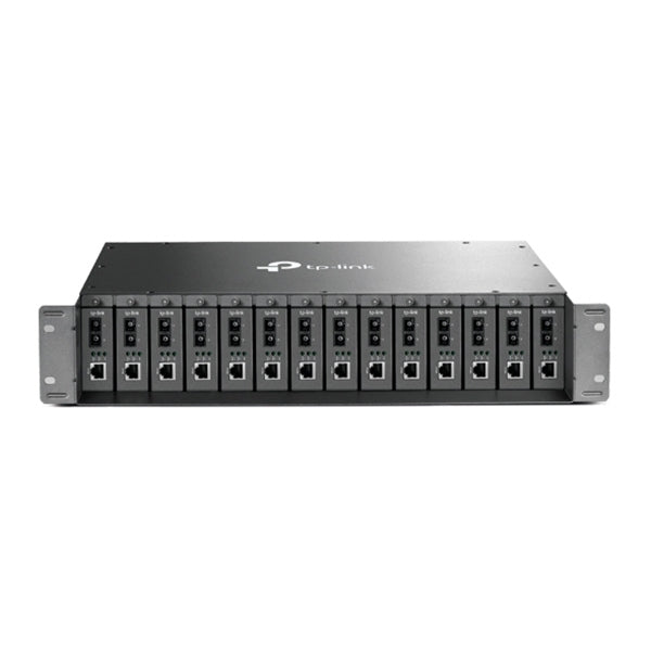 TP-LINK 14-SLOT MEDIA CONVERTER CHASSIS, SUPPORTS REDUNDANT POWER SUPPLY