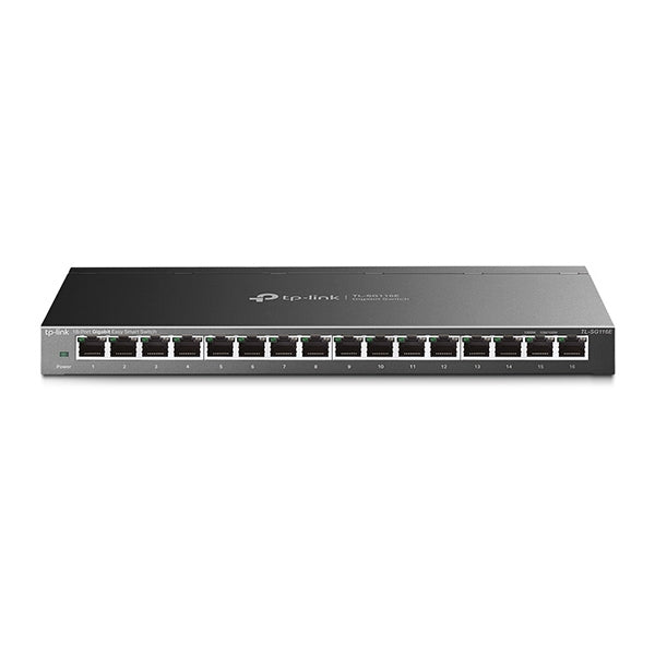 TP-LINK 16-PORT GIGABIT EASY SMART SWITCH, 16 GIGABIT RJ45 PORTS, DESKTOP