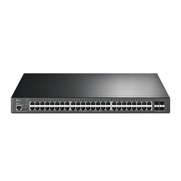 SWITCH TP-LINK 48 PUERTOS GIGABIT 4 PUERTOS 10GE SFP+ L2+ ADMINISTRADO CON 48 PUERTOS POE