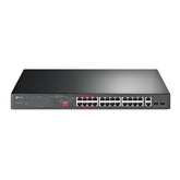 TP-LINK 26-PORT 10/100MBPS + 2-PORT GIGABIT UNMANAGED POE SWITCH