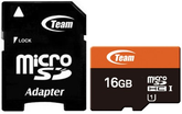 MicroSD Team Group 16GB class10 UHS-I SDHC (80MB/s-15MB/s) w/adapter