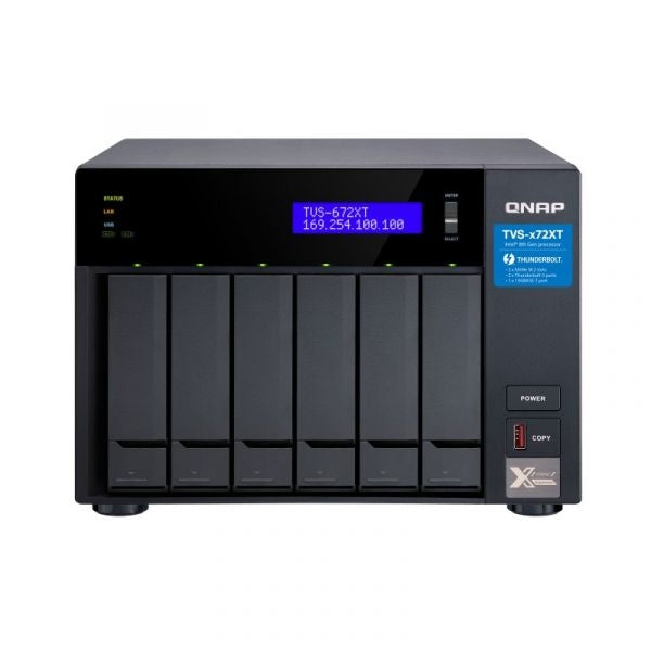 QNAP NAS 6 BAY I3 8100T 4 CORE 3.1GHZ/8GB