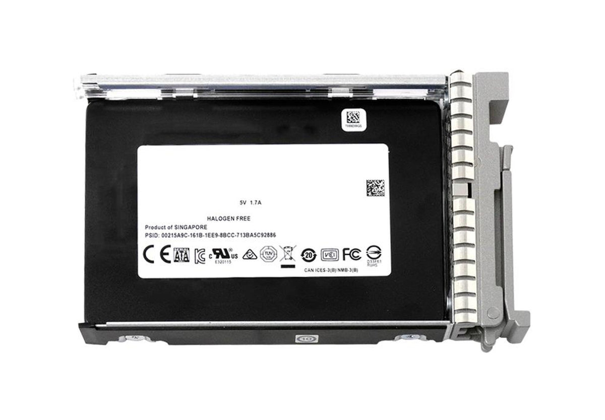 Cisco Enterprise Value - SSD - encrypted - 480 GB - hot-swappable - SAS - Self-Encrypting Drive (SED) - for UCS B200 M5, B480 M5, SmartPlay Select B200 M5 (UCS-SD480GBHBNK9=)