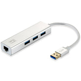 ADAPTADOR LEVELONE USB 3.0 1xGIGABIT RJ45+ HUB 3xUSB