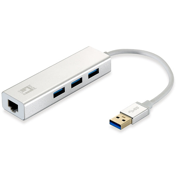 LEVELONE USB 3.0 ADAPTER 1xGIGABIT RJ45+ HUB 3xUSB